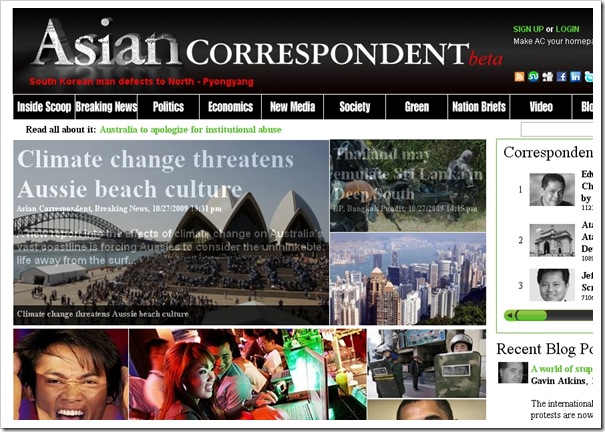 asian correspondent beta front page